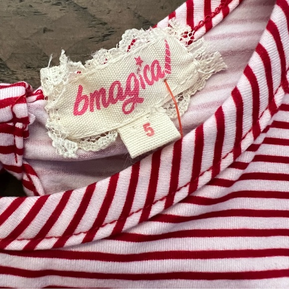 Bmagical | Red&White Striped Tulle Dress - Picture 6 of 6